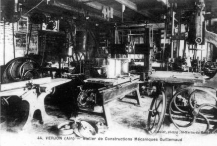 L‘atelier de Verjon en 1920.